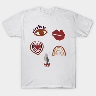 Boho abstract sticker pack T-Shirt